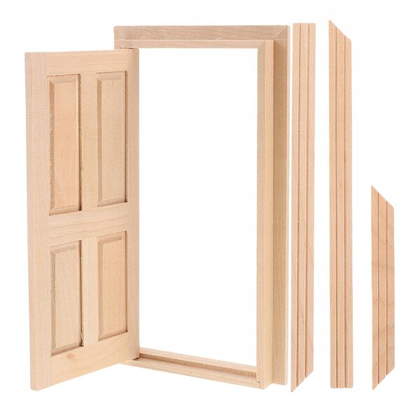 Miniatura porte in legno da dipingere per casette delle bambole - Progetto creativo