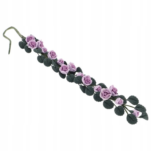 Girlanda finta rosa per case delle bambole e giardini in miniatura 21 cm