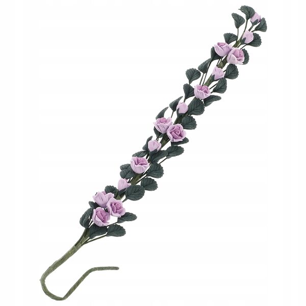Girlanda finta rosa per case delle bambole e giardini in miniatura 21 cm