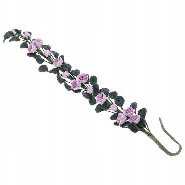 Girlanda finta rosa per case delle bambole e giardini in miniatura 21 cm