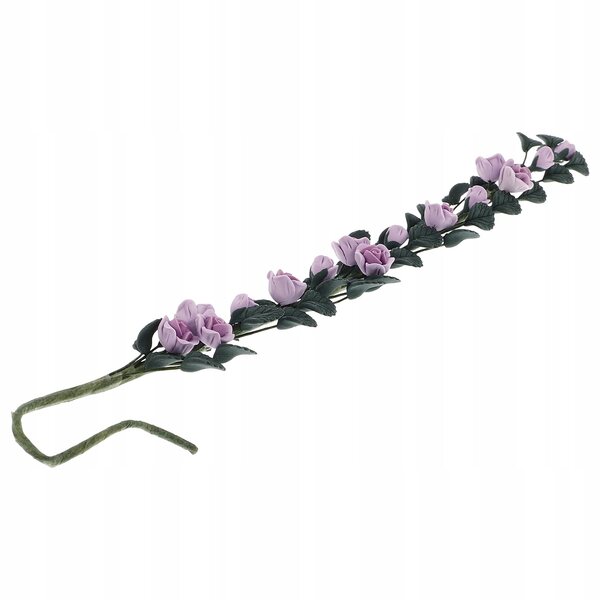 Girlanda finta rosa per case delle bambole e giardini in miniatura 21 cm