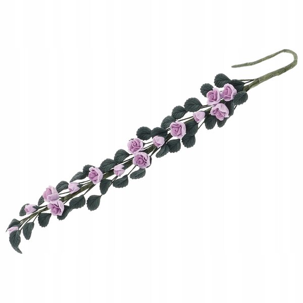 Girlanda finta rosa per case delle bambole e giardini in miniatura 21 cm