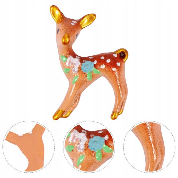 Mini Figurine Renna in Resina Set 10 Pezzi per Decorazioni Casa e Ufficio