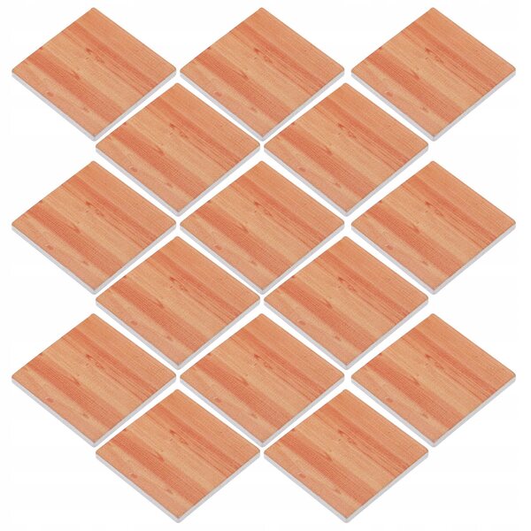 Set 18 Miniature Pavimenti in Legno Multicolore per Casa delle Bambole