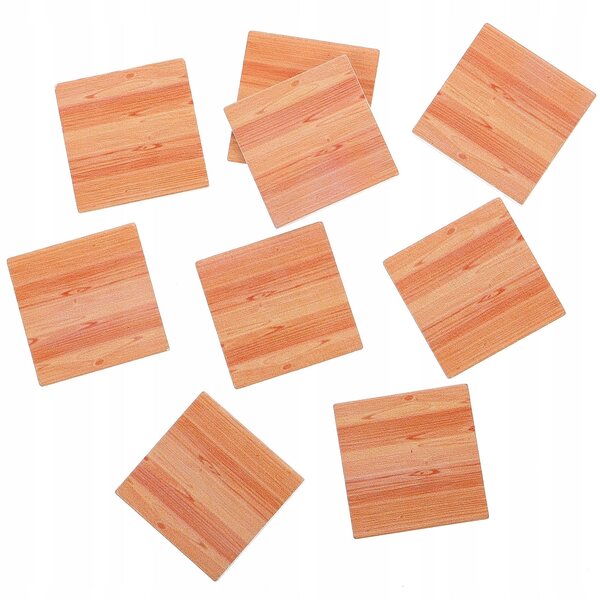 Set 18 Miniature Pavimenti in Legno Multicolore per Casa delle Bambole