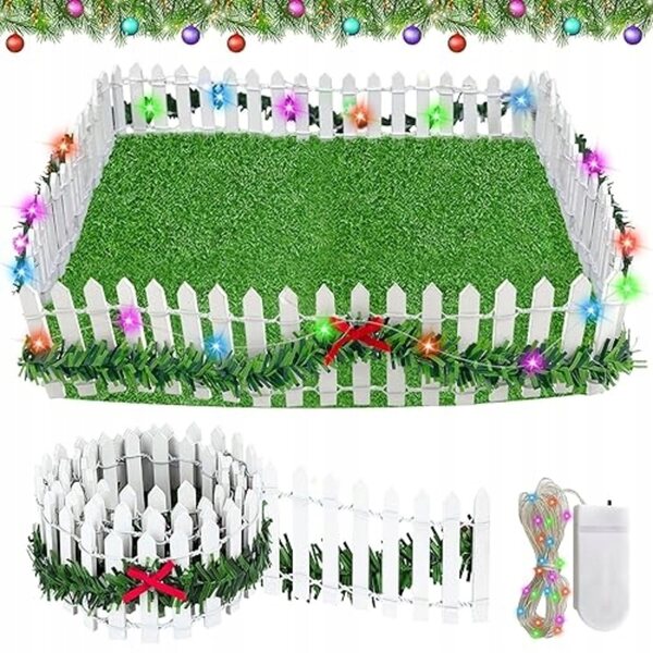 Kits de clôtures miniatures en bois pour décorations de Noël et utilisation polyvalente