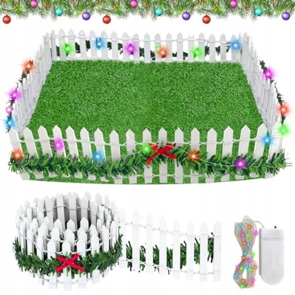 Kits de clôtures miniatures en bois pour décorations de Noël et utilisation polyvalente