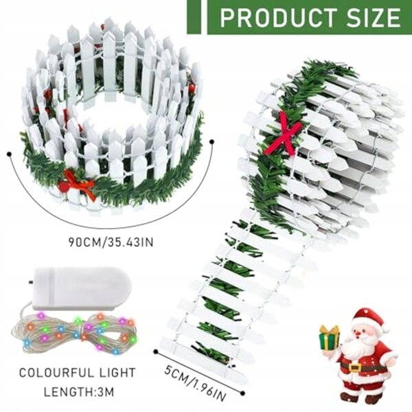 Kits de clôtures miniatures en bois pour décorations de Noël et utilisation polyvalente