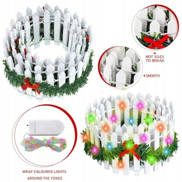 Kits de clôtures miniatures en bois pour décorations de Noël et utilisation polyvalente