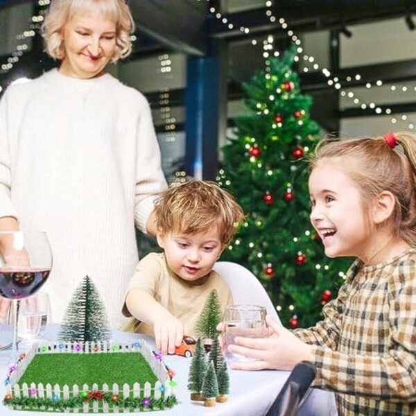 Kits de clôtures miniatures en bois pour décorations de Noël et utilisation polyvalente