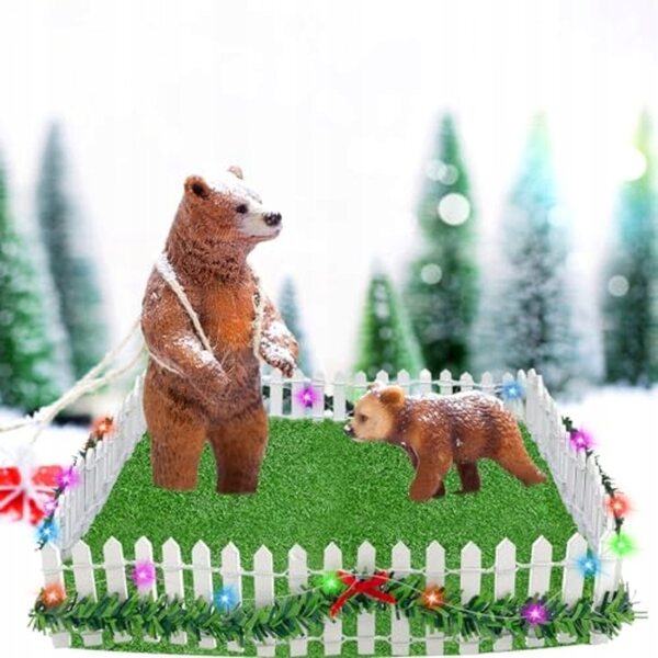 Kits de clôtures miniatures en bois pour décorations de Noël et utilisation polyvalente