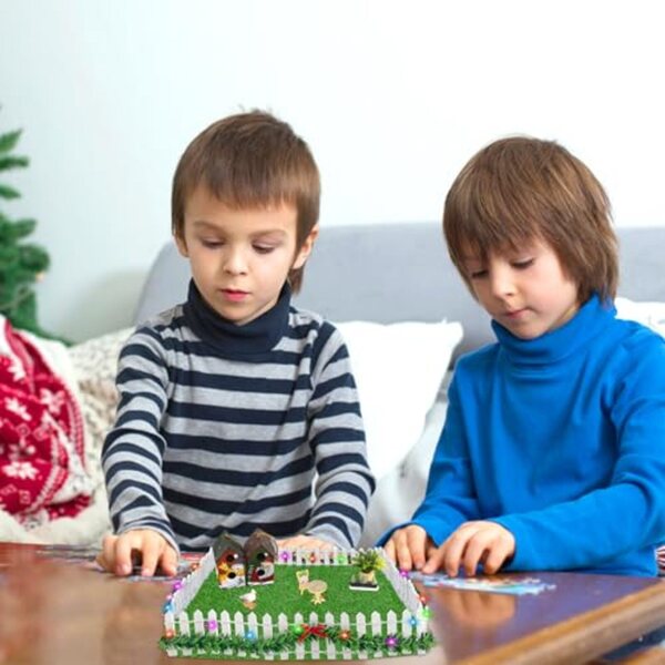Kits de clôtures miniatures en bois pour décorations de Noël et utilisation polyvalente