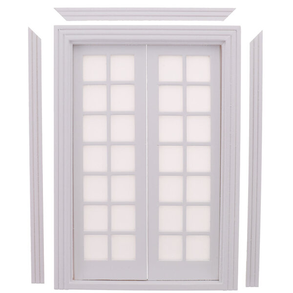 Mini porte decorative in legno per mini custodia, set creativo bianco 19.5x14 cm