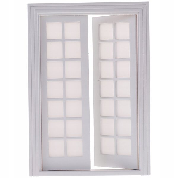 Mini porte decorative in legno per mini custodia, set creativo bianco 19.5x14 cm