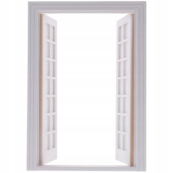 Mini porte decorative in legno per mini custodia, set creativo bianco 19.5x14 cm