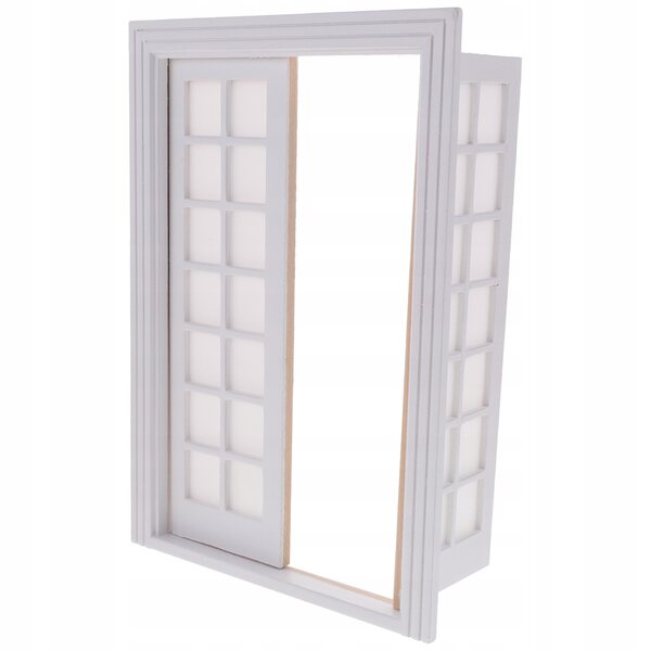 Mini porte decorative in legno per mini custodia, set creativo bianco 19.5x14 cm