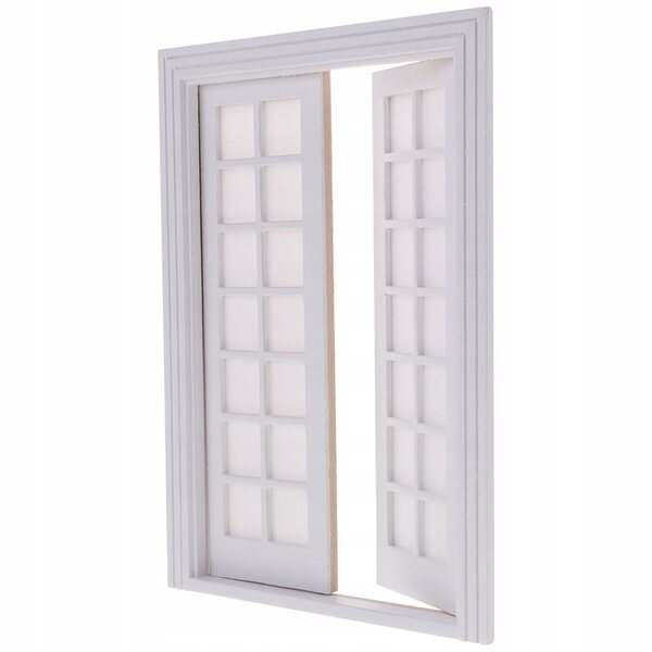 Mini porte decorative in legno per mini custodia, set creativo bianco 19.5x14 cm