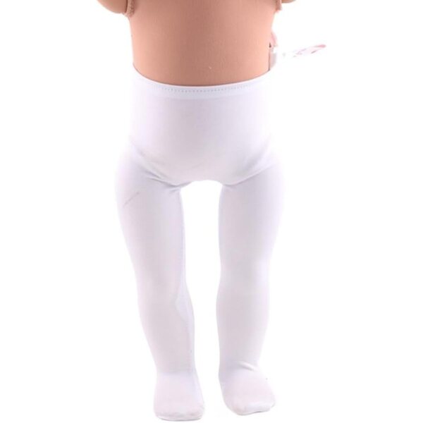 Leggings bianchi per bambola 46 cm, pantaloni attillati per bambola americana