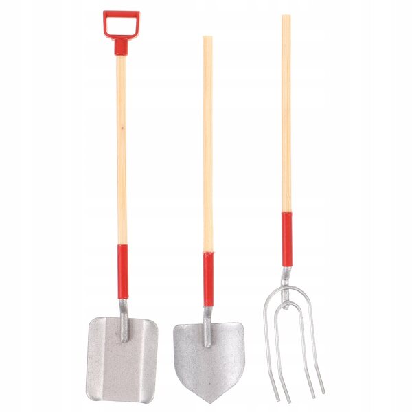 Set mini attrezzi da giardino in lega per casa delle bambole, decorazioni colorate
