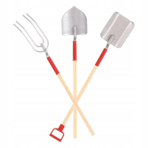 Set mini attrezzi da giardino in lega per casa delle bambole, decorazioni colorate
