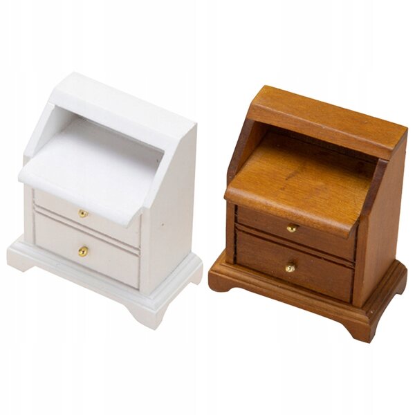 Mini Comò in Legno per Casa delle Bambole, Set 2 Pezzi Colorati