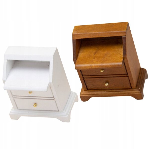 Mini Comò in Legno per Casa delle Bambole, Set 2 Pezzi Colorati