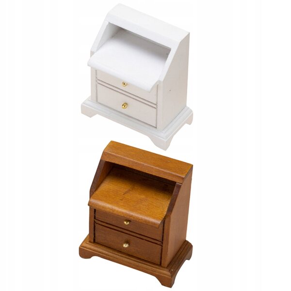 Mini Comò in Legno per Casa delle Bambole, Set 2 Pezzi Colorati