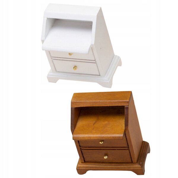 Mini Comò in Legno per Casa delle Bambole, Set 2 Pezzi Colorati