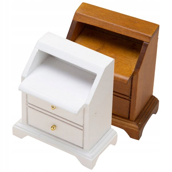 Mini Comò in Legno per Casa delle Bambole, Set 2 Pezzi Colorati
