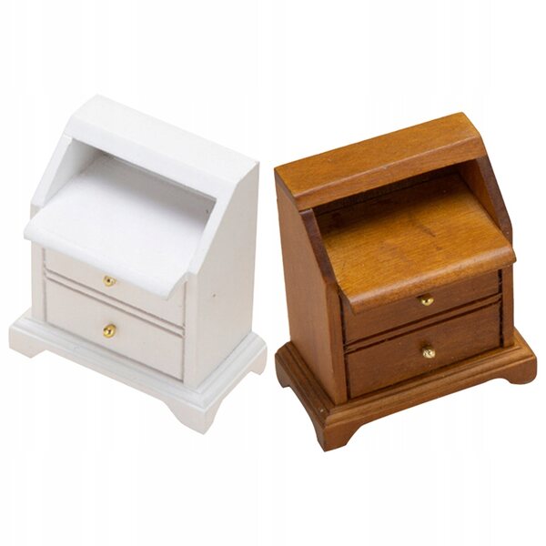 Mini Comò in Legno per Casa delle Bambole, Set 2 Pezzi Colorati