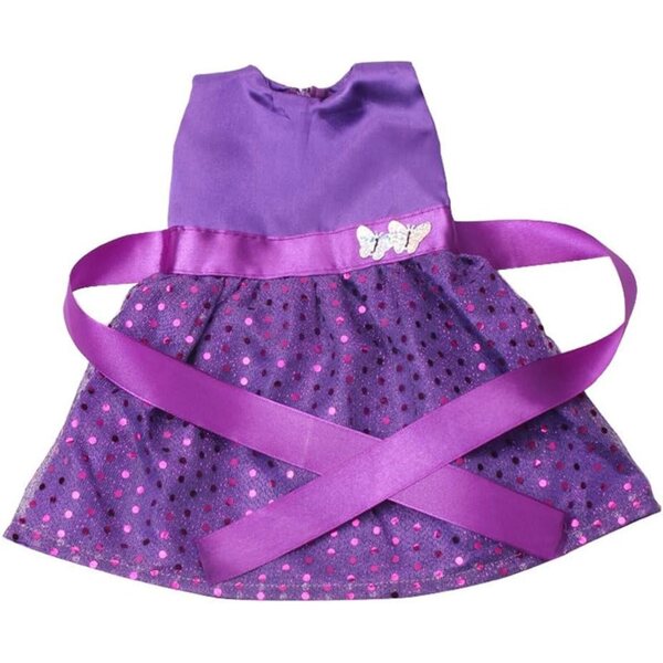 Abito con Paillettes Viola per Bambola 46 cm - Accessorio Costume Uteruik