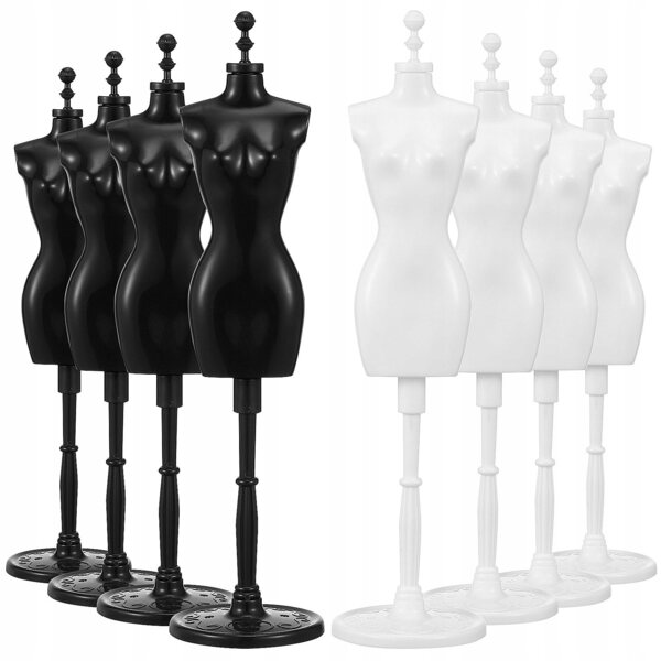 8 Mini-Universal-Puppenpuppen aus Kunststoff – stilvolle und langlebige Ständer