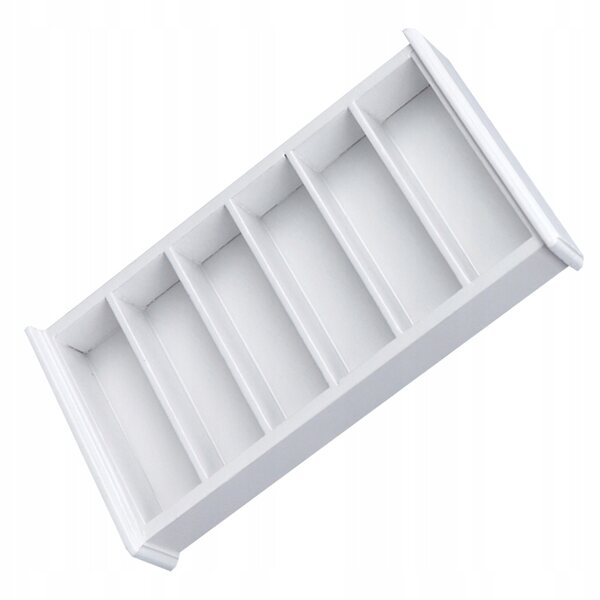 Miniatura Bianco Scaffale in Legno per Casa delle Bambole 17x9,5 cm