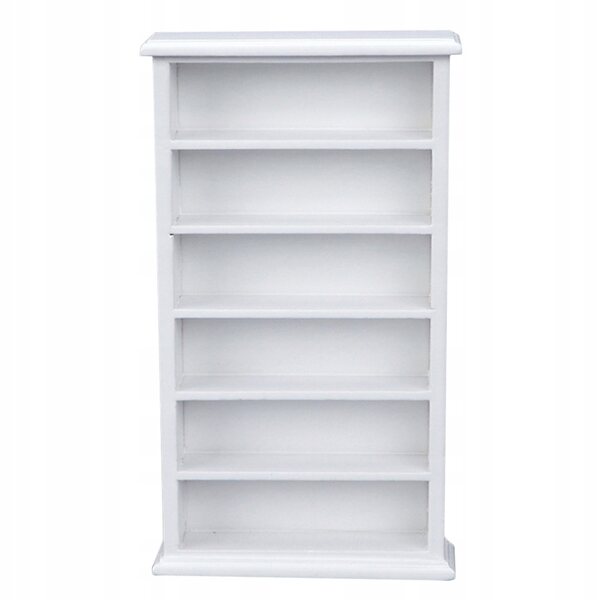 Miniatura Bianco Scaffale in Legno per Casa delle Bambole 17x9,5 cm