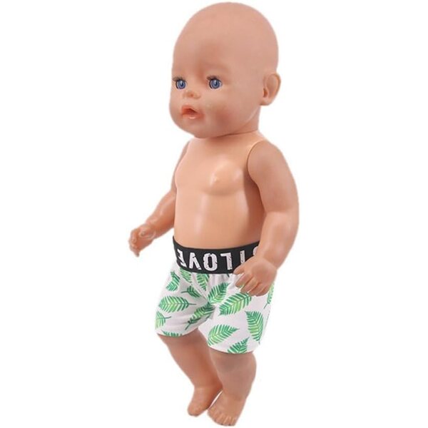 Badeshorts für 46 cm große Puppen – sicheres und farbenfrohes Kostümzubehör