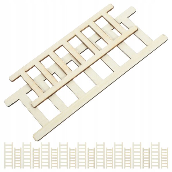 Set 20 Mini Scale In Legno per Case di Bambole e Giardini Miniatura