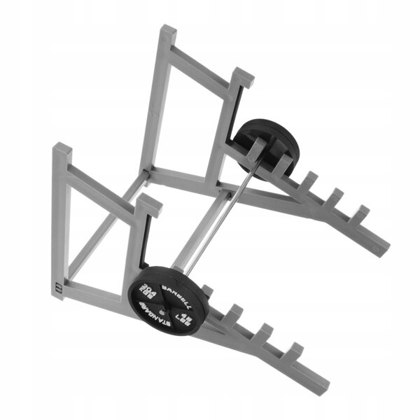 Mini set fitness con bilanciere e supporto per casa delle bambole, nero 15,5 cm
