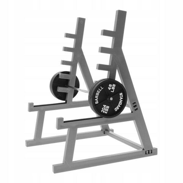 Mini set fitness con bilanciere e supporto per casa delle bambole, nero 15,5 cm