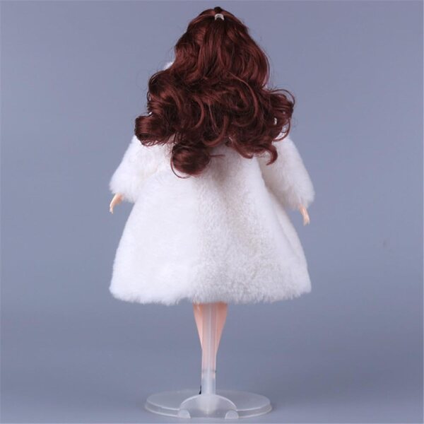 Cappotto Lungo in Peluche per Bambola 30 cm, Abbigliamento BJD 1/6, 4 Pezzi