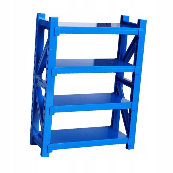Blaues Miniaturregal für Puppenhaus, verstellbarer Organizer 16x12x5cm