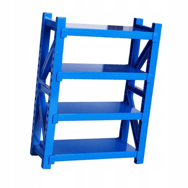 Blaues Miniaturregal für Puppenhaus, verstellbarer Organizer 16x12x5cm