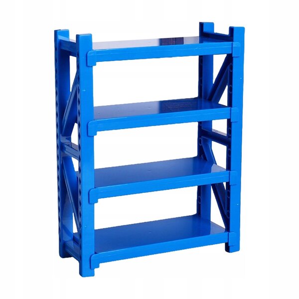 Blaues Miniaturregal für Puppenhaus, verstellbarer Organizer 16x12x5cm