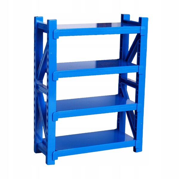 Blaues Miniaturregal für Puppenhaus, verstellbarer Organizer 16x12x5cm