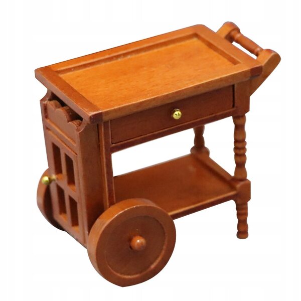 Holzwagen für Puppenhaus-Miniatur-Funktionsdekoration