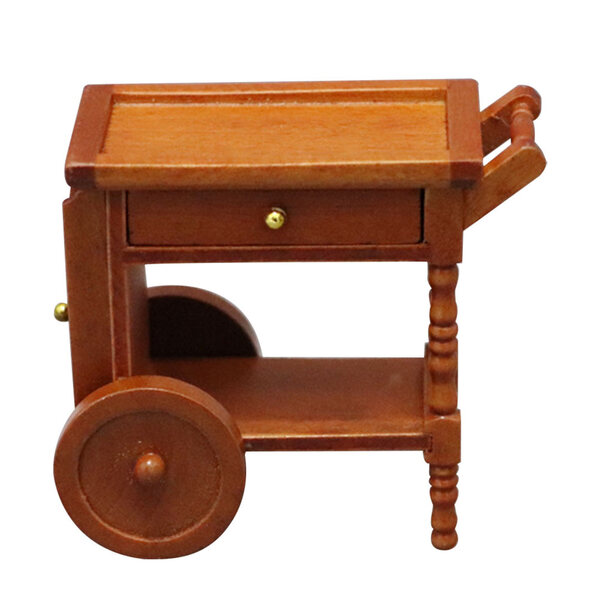 Holzwagen für Puppenhaus-Miniatur-Funktionsdekoration