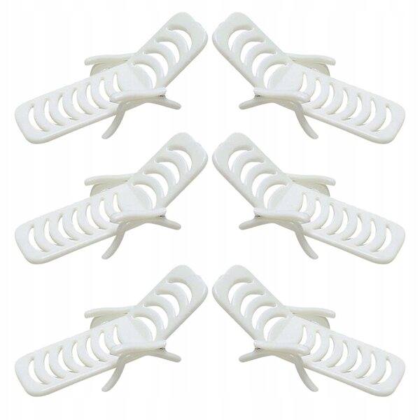 Mini Sedie da Spiaggia Bianche in PVC per Case delle Bambole - Set da 6