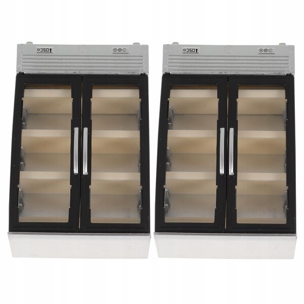 Mini frigorifero giocattolo 2 pezzi argento dimensioni 10x6,5x3 cm per bambole