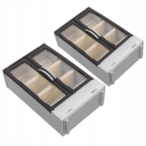 Mini frigorifero giocattolo 2 pezzi argento dimensioni 10x6,5x3 cm per bambole