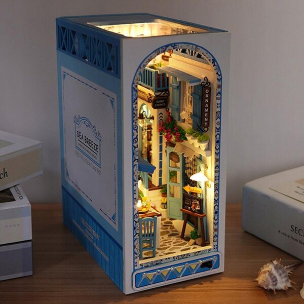 Kit Miniatura Casa in Legno 3D fai-da-te con LED e Istruzioni Dettagliate