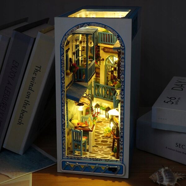 Kit Miniatura Casa in Legno 3D fai-da-te con LED e Istruzioni Dettagliate